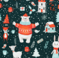 Preview: Sweat | MONTREAL | Weihnachtsbär Tannengrün